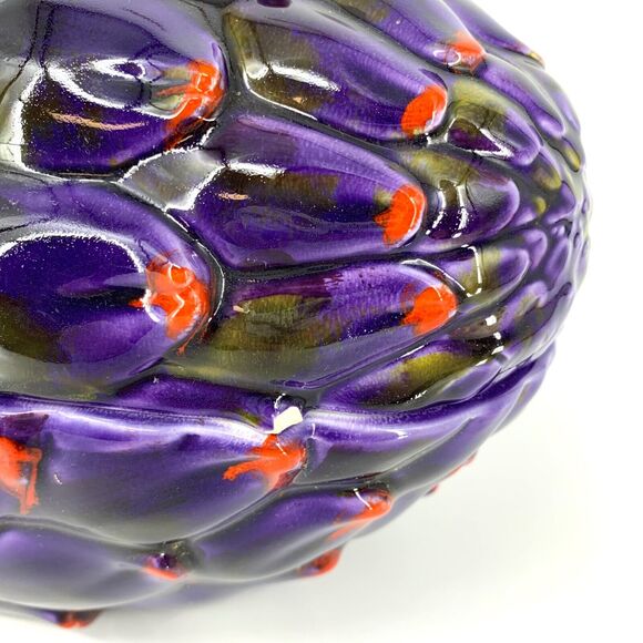 Vintage Mancioli Italy Pottery Faience Hand Painted Artichoke Soup Tureen - Picture 6 of 12